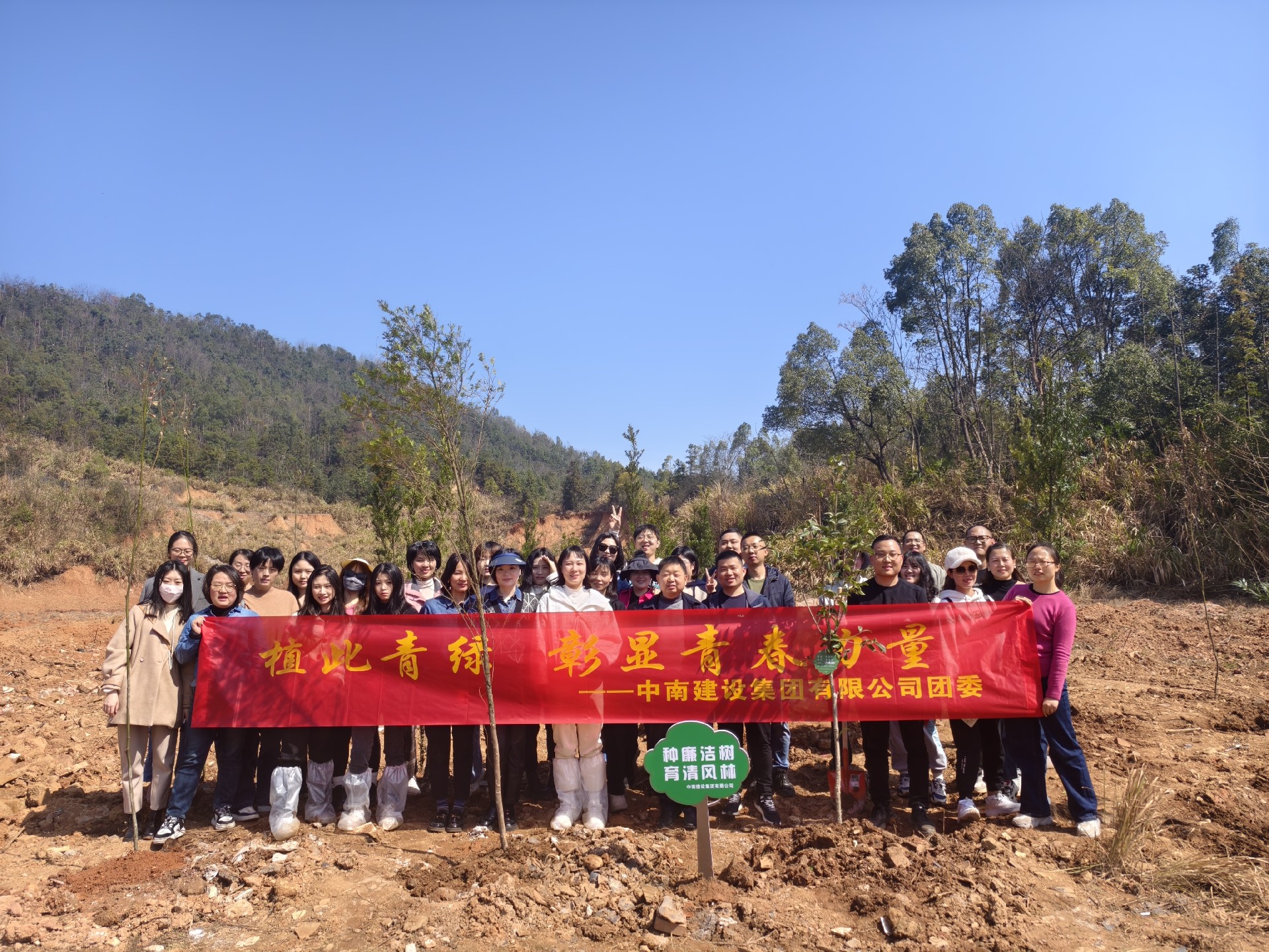 植此青绿，彰显青春力量 ——中南建设集团团委组织义务植树活动